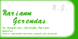 mariann gerendas business card